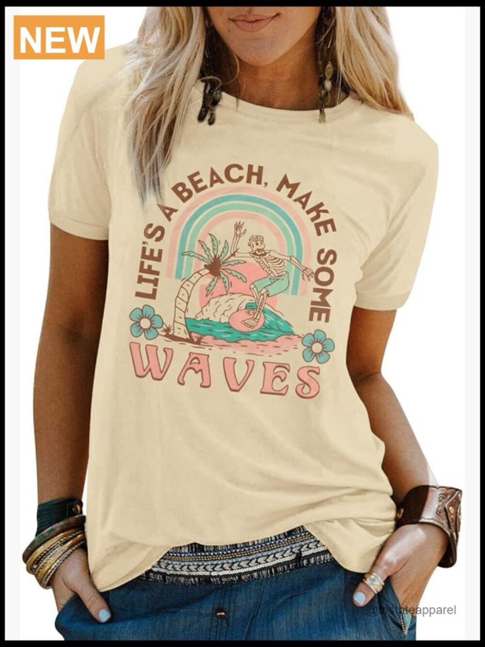 Hawaiian Graphic Tee Sunshine Summer Vacation Vintage Tshirt Tops
